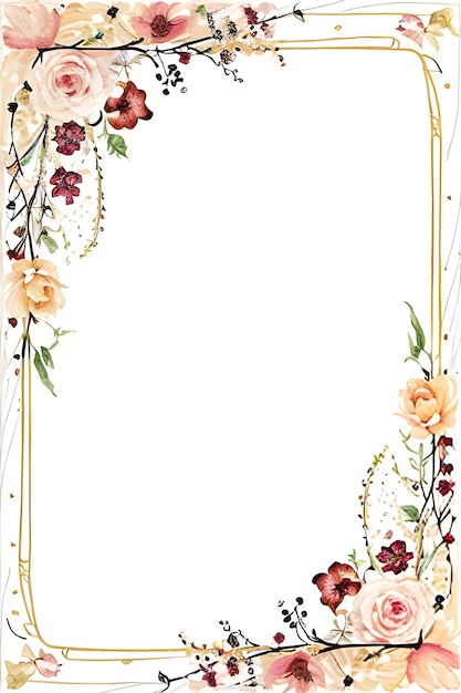wunderschöne Handzeichnung Blumen-Karten-Vorlage
