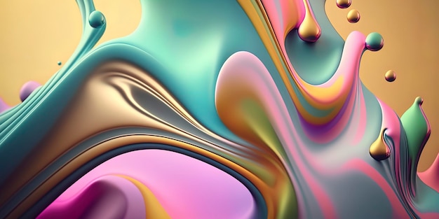 Wunderschöne hypnotisierende Wellen aus weichen, farbenfrohen Mustern, gewellten Oberflächen, Vintage-Pastellfarben-Hintergrund, die mit generativer KI erstellt wurden