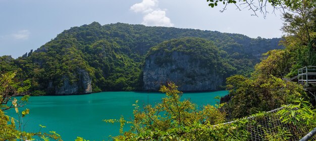 wunderschöne Lagune, tropisches Paradies, Angthong National Marine Park, Koh Samui, Suratthani, Thailand