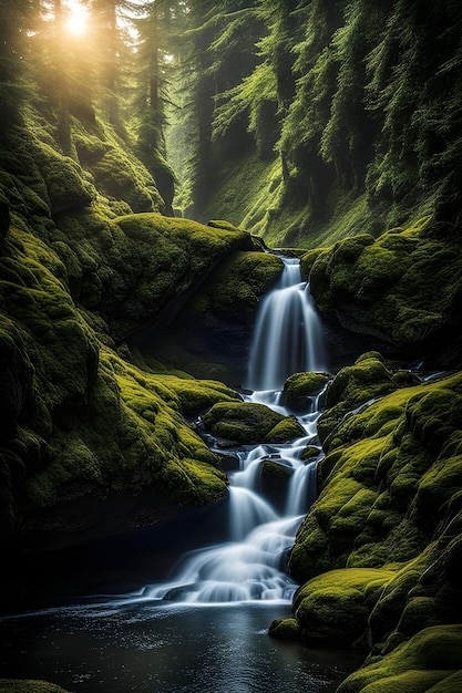 Foto wunderschöne landschaft ai generation