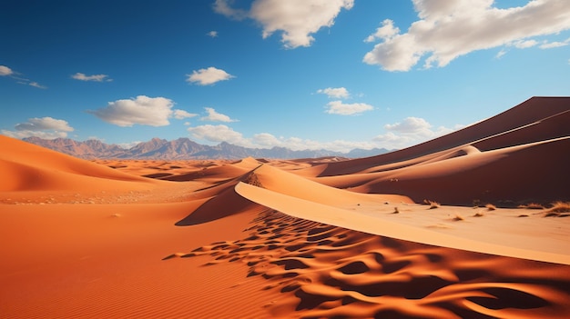 Wunderschöne Landschaft der Dünen einer Wüste