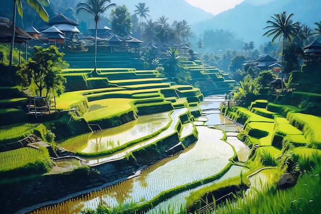 Wunderschöne Reisterrassen auf Bali