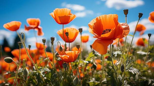 wunderschöne rote Mohnblumen