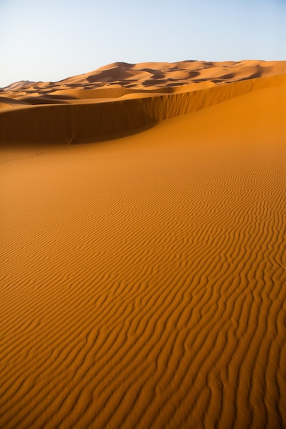 Wunderschöne Sanddünen in der Sahara in Marokko