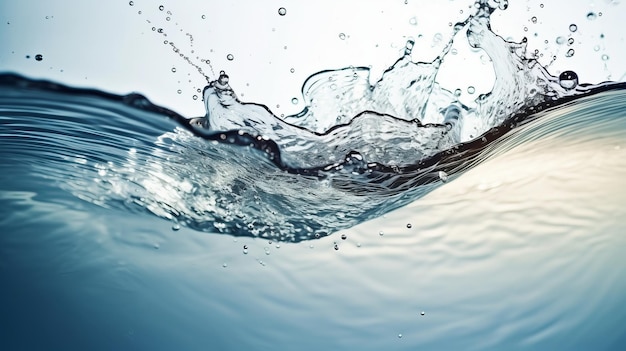 Wunderschöne Spritzer und Wellen im Wasser