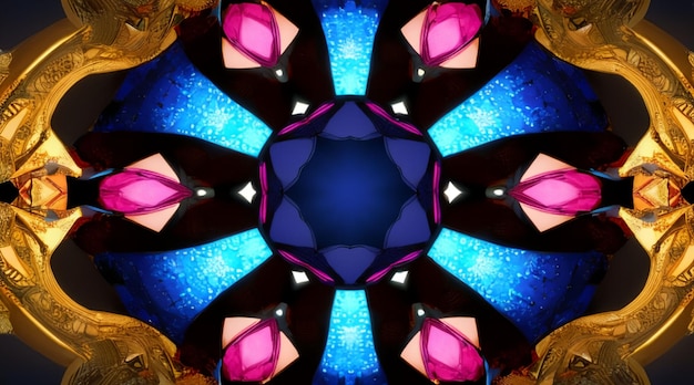 Wunderschöne Tapete im Kaleidoskop-Stil