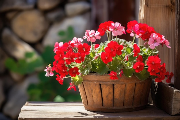 Wunderschöne Töpfe mit Blumen