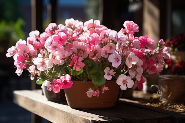 Wunderschöne Töpfe mit Blumen