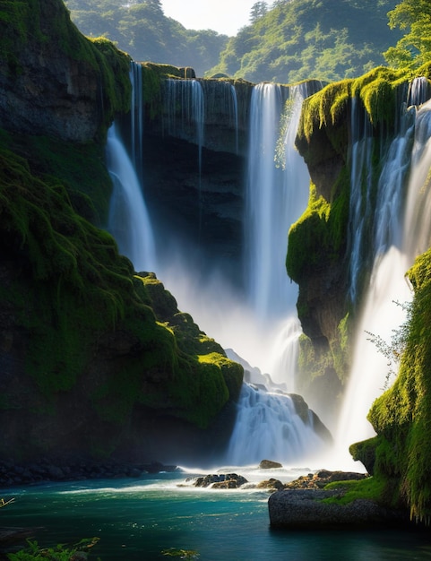 Wunderschöne Wasserfalllandschaft