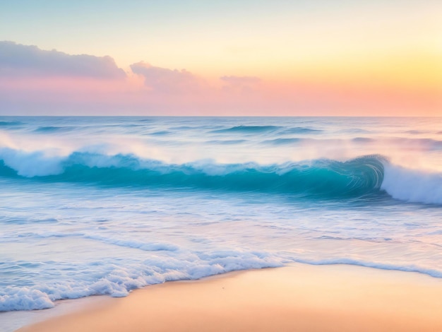 Wunderschöne Wellen am Meer wurden erzeugt