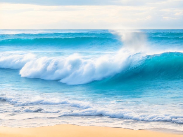 Wunderschöne Wellen am Meer wurden erzeugt