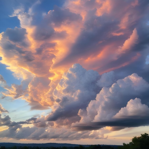 Wunderschöne Wolken schmücken den Abendhimmel