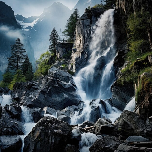 Foto wunderschönen wasserfall