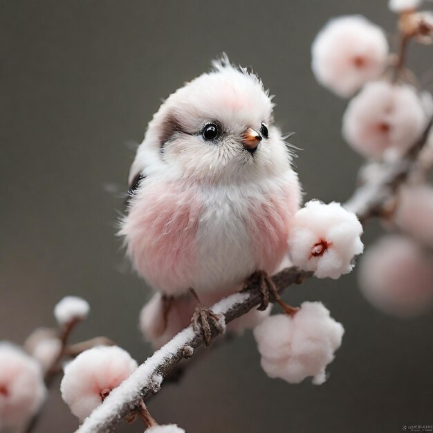 Foto wunderschöner baumwoll-candyaegithalos-halsvogel