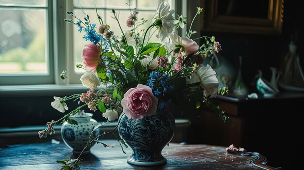 Wunderschöner Blumenstrauß in einer Vase