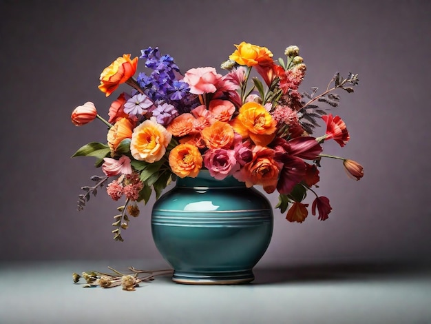 Wunderschöner Blumenstrauß mit eleganter Vase
