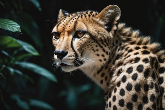 Wunderschöner Gepard in der Dschungel-Wildtierszene aus der Natur, KI generiert