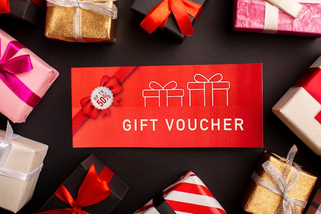 Wunderschöner Geschenk-Gutschein mit Dekoration