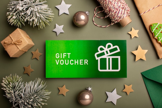 Wunderschöner Geschenk-Gutschein mit Dekoration