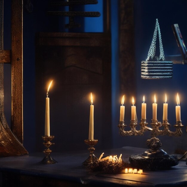 wunderschöner Hanukkah-Hintergrund