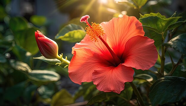 Wunderschöner Hibiskus oder Bunga Raya