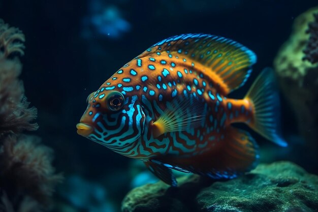Wunderschöner meeresheller Fisch, generative KI
