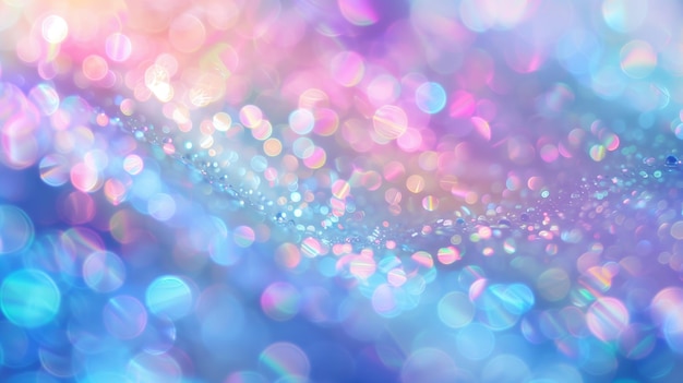 Wunderschöner pastellfarbener Bokeh-Hintergrund Bokeh-pastellfarbenes Regenbogenlicht, erzeugt von künstlicher Intelligenz