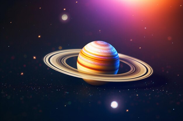 Wunderschöner Planet NASA Saturn Astronomie Weltraumbilder AI generierte Kunst