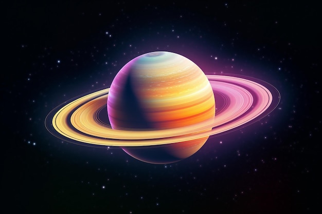 Wunderschöner Planet NASA Saturn Astronomie Weltraumbilder AI generierte Kunst