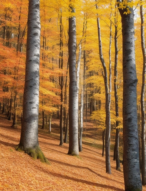 Wunderschöner slawischer Herbstwald