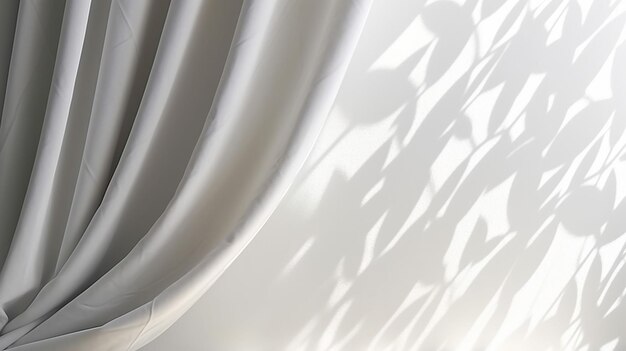 Wunderschöner Sonnenlichtschatten von Fensterblättern in weißer generativer KI