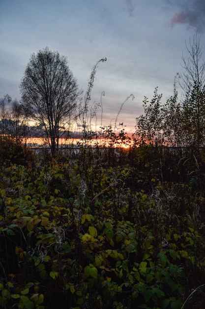 Wunderschöner Sonnenuntergang an der Wolga