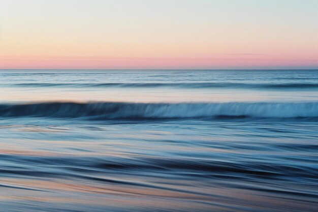 Wunderschöner Sonnenuntergang über dem Meer Weiche Fokusierung Lange Belichtung