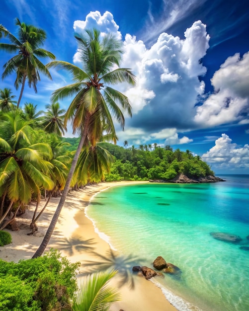 wunderschöner tropischer Strand und Meer