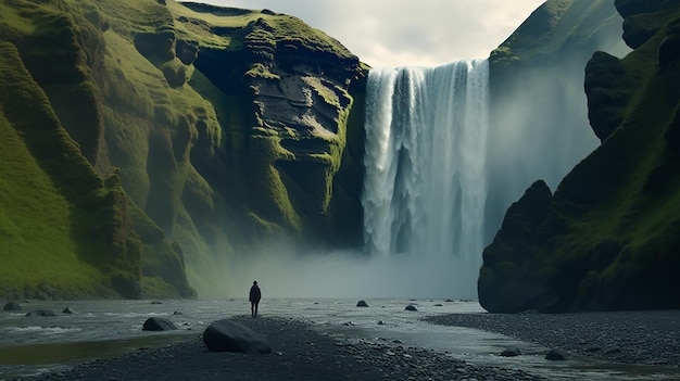 Wunderschöner Wildbach von Skogafoss