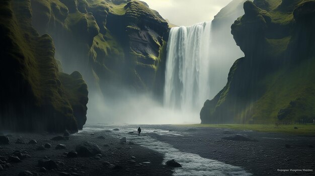 Wunderschöner Wildbach von Skogafoss