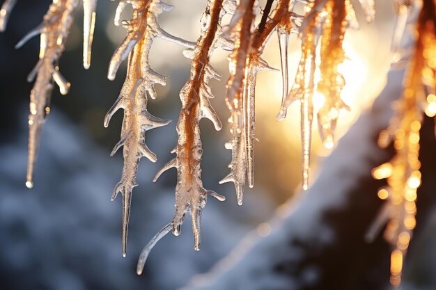 Wunderschöner Winter im Wald und am Meer