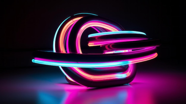 Wunderschönes 3D-Neon-Logo-Design