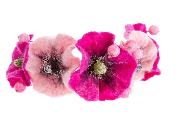 Wunderschönes Blumen-Malva-Souvenir aus Wolle