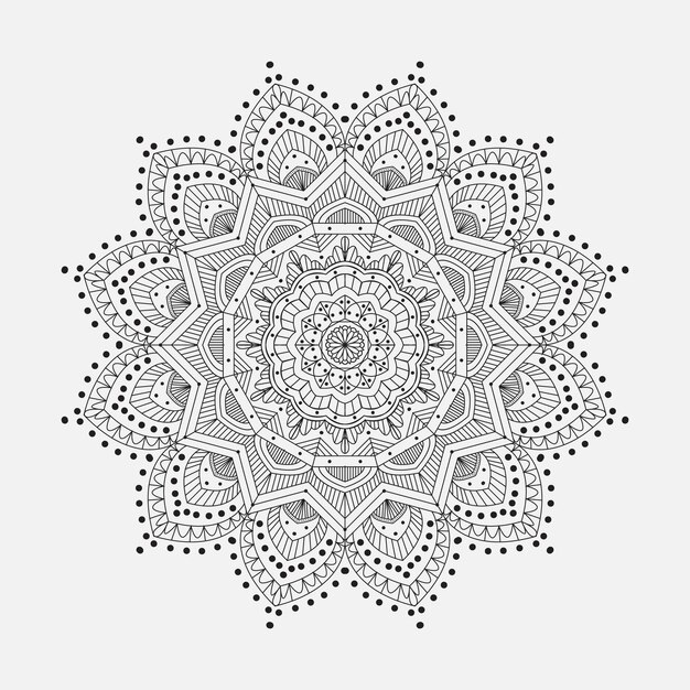 Foto wunderschönes blumen-mandala auszeichnungen zu malen