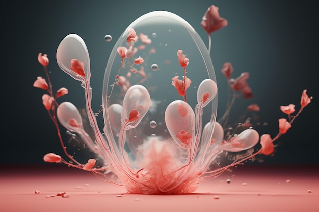 wunderschönes Fruchtbarkeitskonzept in 3D-Rendering