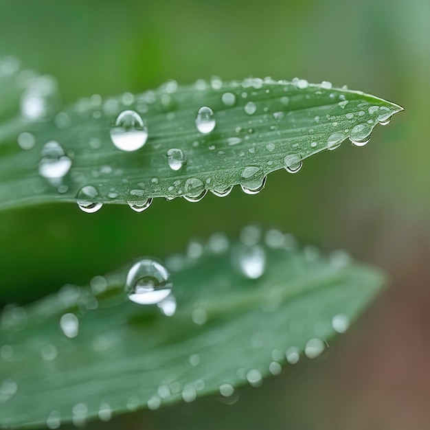 wunderschönes grünes Blatt mit Wassertropfen wunderschöne grüne Blatt mit Wassertröpfchen Tau-Tropfen auf grünem Blatt