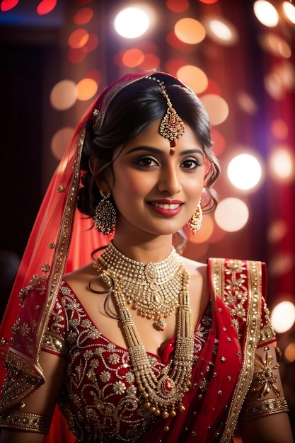 Wunderschönes indisches Brautfotoshooting