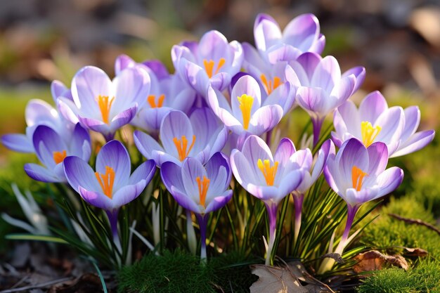 Wunderschönes Lavendel-Safran-Krokusblüten
