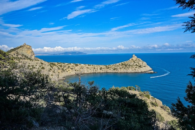 Wunderschönes Meerblick-Panorama vom Kap Kapchik zum Galitsin Trail Russia