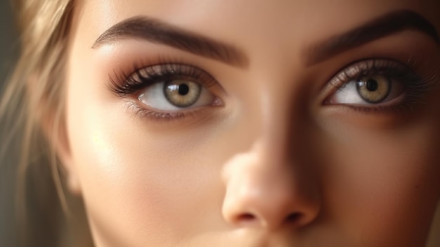 wunderschönes polnisches Android-Modell verbessert das natürliche Gesichtsaussehen schöne Brauen Lashbotox Wimpern