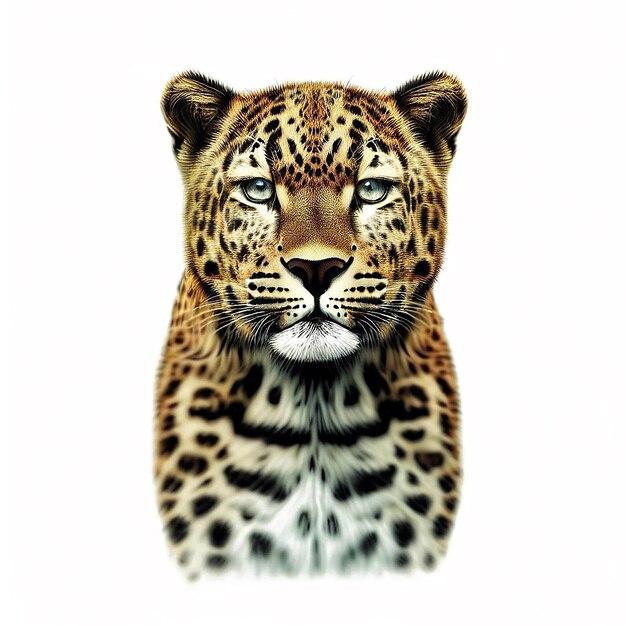 Wunderschönes Porträt eines Leoparden-Ai-Vektorkunst-Digitalillustrationsbildes