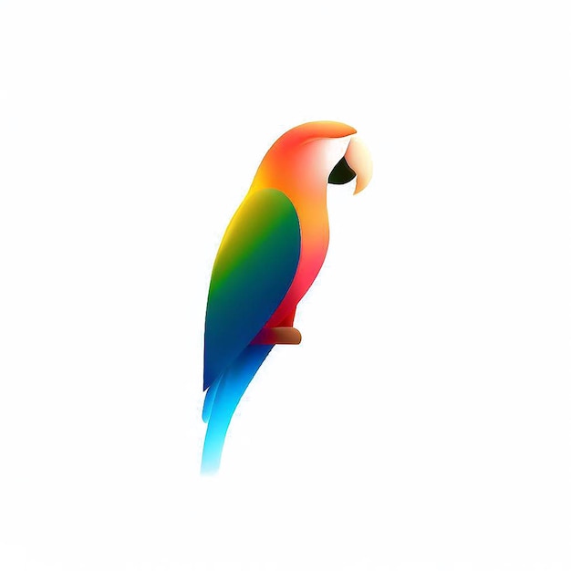 Wunderschönes Porträt eines Papageien-Ai-Vektorkunst-Digitalillustrationsbildes