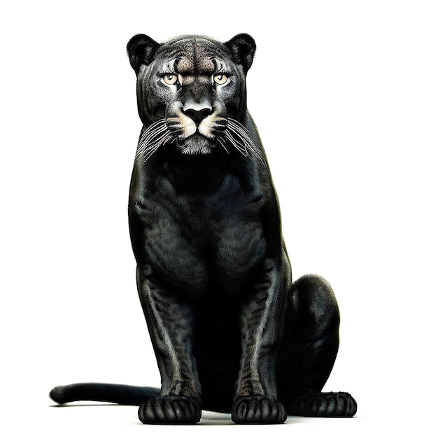 Wunderschönes Porträt eines schwarzen Panthers, Vektorgrafik, digitale Illustration