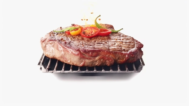 wunderschönes rohes Ribeye-Steak wird auf sehr AI-generative